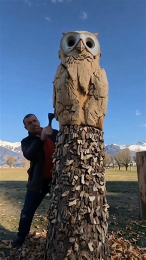 OWL wood carving#ıowl