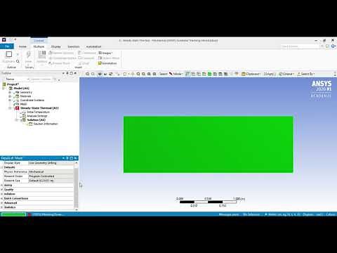 2D Conduction with Internal Heat Generaton using Ansys 2020R1