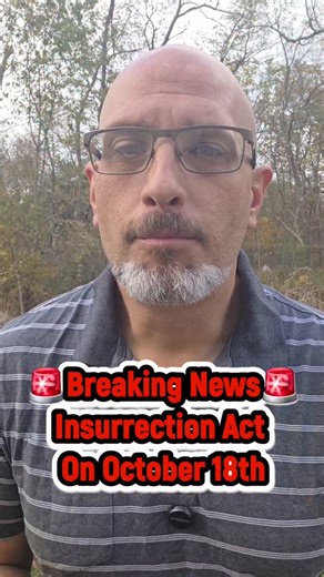 Appalachian Prepper on Instagram: "Social media saysTrump is set to invoke the Insurrection Act on October 18th, and the chaos in the streets is exactly what they need to justify it. Every clash. Every viral protest video. This isn’t about revolution it’s about control. Once martial law hits, one person throws a rock… and the whole crowd dies. #InsurrectionAct #MartialLaw #October18 #BreakingNews #CivilUnrest #SurvivalAlert #Trump2025 #ProtestWarning #NationalEmergency #SHTF #NoKings"