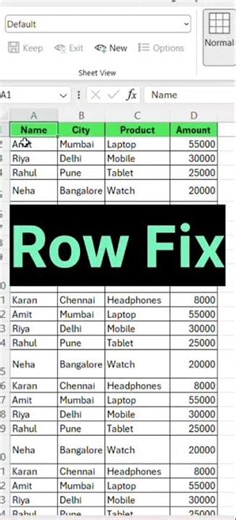 Freeze Rows & Columns 🔥 Excel Day 9 #exceltips #exceltricks #excel #exceltutorial #learnexcel