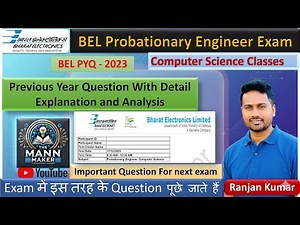 BEL 2023 CS Previous Year Paper | Probationary Engineer Computer Science | Full Solution & Analysis🔥