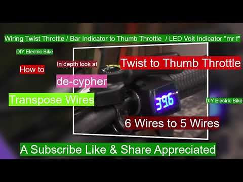 Electric Bike Wiring Twist Throttle 6 wire to Thumb Throttle 5 wire Voilamart type Controller. Mr F