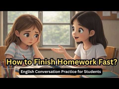 How to Finish Homework Fast? English Conversation Practice for Students