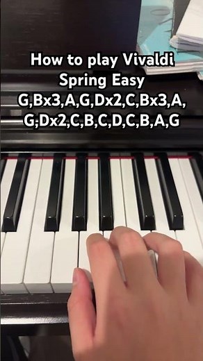How to play Vivaldi Spring Easy! #vivaldi #spring #piano #easy