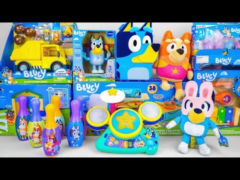 Bluey Toy Collection Unboxing Review 💙 Bluey's Play and Go Playset & Bluey Hooray Drum Set