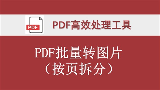 批量将多个PDF文件拆分转换为图片 P258