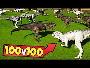 100 INDOMINUS REX vs 100 TREX in Jurassic World Evolution