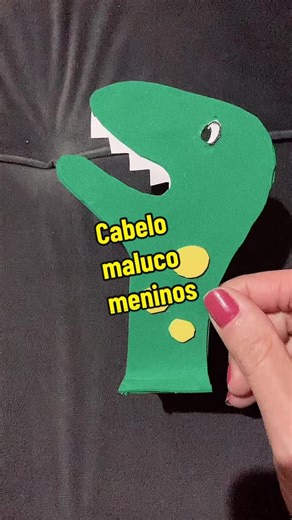 Drama & Graça (@dramaegraca) - Como fazer o molde de dinossauro para cabelo maluco