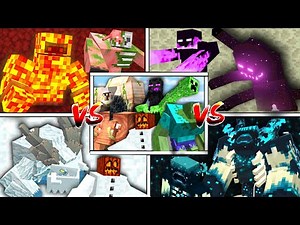 Extreme BIOME ARMY vs MUTANT MOBS in Minecraft Mob Battle