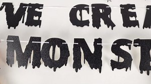 Halloween Gothic Baby Shower Decorations Banner, Monster Baby Shower Decorations, We've Created a Monster Banner for a Baby Is Brewing Baby Shower Halloween Decorations