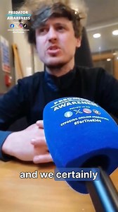 Zack Griffiths, Co-Founder of Predator Awareness speaks after today's demo at BBC Manchester. | Predator Awareness