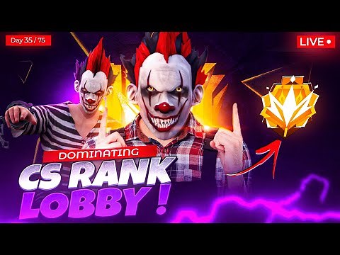 Dominating CSR Region Lobby 💪 NEW CSR SEASON ⛔️ Day 35/75 #freefirelive #classyfreefire