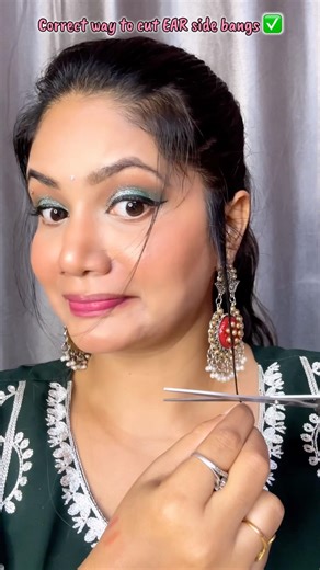 Current way to cut ear side bangs ✅ #shorts #haircut