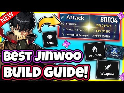 2025 BEST SUNG JINWOO BUILD GUIDE! Artifacts / Stats / Weapons / Gems / Skill [Solo Leveling: Arise]