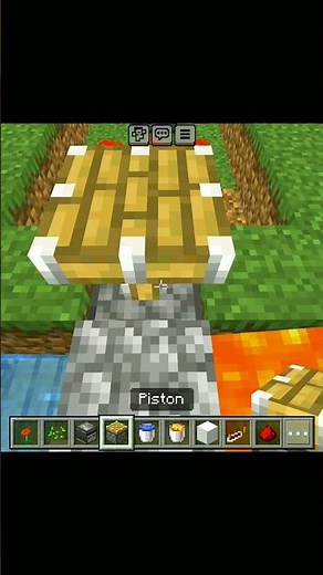 How to make redstone automatic bridge in minecraft #autofarm #minecraft