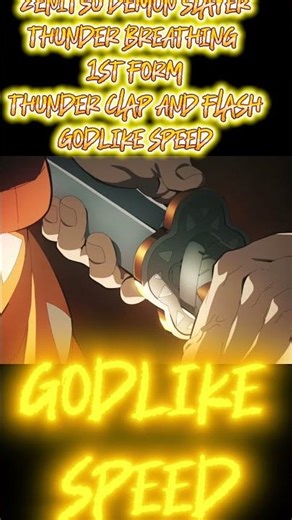 Zenitsu Demon Slayer Thunder Breathing First Form Thunder Clap and Flash Godlike Speed #demonslayer