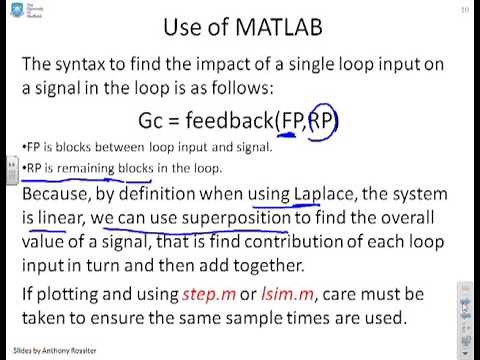 Block diagrams 9 - Tutorial sheet on multi-input loops and use of MATLAB