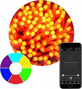 Color Changing Smart Bluetooth String Lights 65Ft 200 LED UL Certified Waterproof RGB 7Colors String Lights for Christmas, Holiday, Wedding, Party, Xmas Tree, Indoor Outdoor Decorations