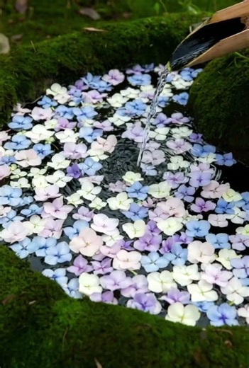 Waterfall Piano Music Calm Soft Aura Gentle Flow Bamboo Fountain For Relaxing Piano Sleep Glow