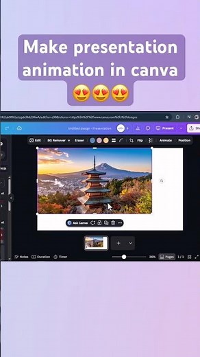 Canva Animation Trick for Presentation Slides #canva #shorts