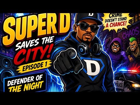 Super D Saves The City! | Episode 1 Cartoon Crime Fighter Adventure