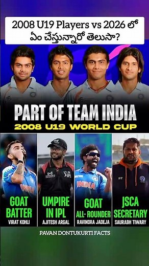 👉 2008 Team India Under 19 Batch Then vs Now 🤯 #shorts
