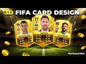 Create a Stunning 3D FIFA Player Card Design Using HTML & CSS | Ronaldo, Messi, Neymar UI Design
