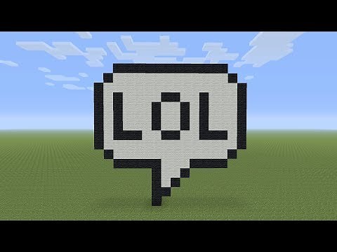 Minecraft Pixel Art - Lol Text Bubble