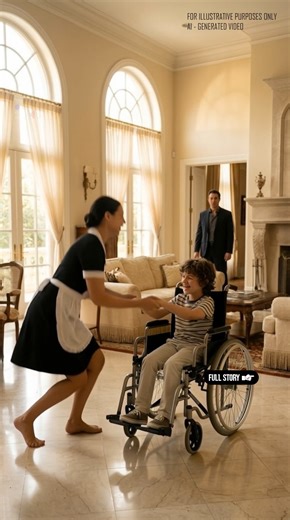 A billionaire returned home early and was sh0cked to see the maid dancing with his son, who was in a wheelchair. Edward Hale never came home before sunset. His life was meetings, flights, contracts, and late-night phone calls that echoed through hotel rooms instead of hallways. The mansion existed, yes—but mostly as a symbol, not a place where life actually happened. That afternoon, he returned early for the first time in years. And the house wasn’t silent. Music drifted through the marble halls
