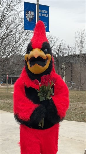 1.8K views · 54 reactions | Valentines with Red!  Did you accept Red's rose?  ❤️ | The Catholic University of America | Facebook