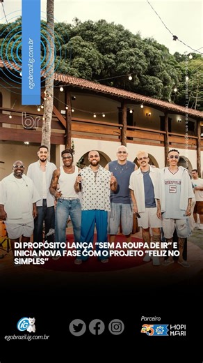 EGOBrazil 🇧🇷 on Instagram: "A espera acabou! 🎶 O @diproposito lança nesta quinta-feira (15) o single “Sem a Roupa de Ir”, marcando oficialmente uma nova fase do grupo com a estreia do vocalista Kayky. Antes do lançamento oficial, o Ego Brazil divulga com exclusividade um trecho do videoclipe, que estreia completo hoje, às 21h, no YouTube — no mesmo horário em que a faixa chega às plataformas de áudio. Com ritmo contagiante, a música fala sobre idas e vindas de um relacion