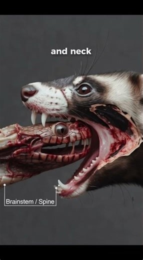 Ferret Mom Attacks Venomous Snake to Save Her Kits (Underground Cam)