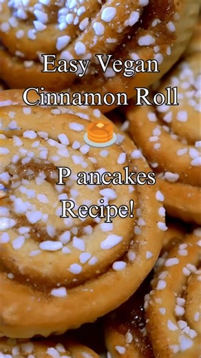 Easy Vegan Cinnamon Roll Pancakes Recipe!
