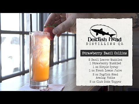 Dogfish Head Distilling Co. Hand-Crafted Cocktails: Strawberry Basil Collins