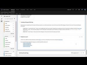 Training Tutorial Template in Analysis Workspace