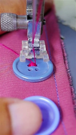 Daily Sewing Button with Semi Manual Machine #sewing #routine