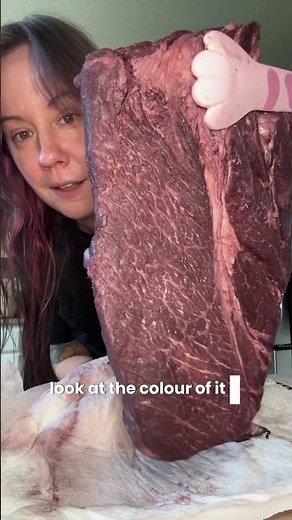 Obsessed with the color of this roast (we’re making German sauerbraten) #food #recipe #relateable