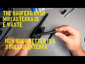 The Baofeng UV-5R mini factory antenna is junk. How much better is a 3 dollar ebay antenna at VHF ?