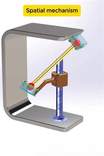 Spatial Mechanism | 3D Motion Linkage System ⚙️ #shorts