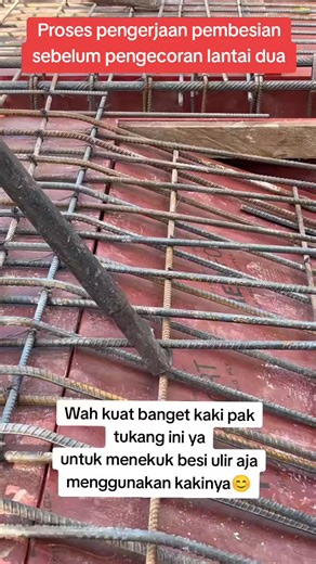 Wahyu Harispribadi | Proses pengerjaan pembesian sebelum pengecoran lantai dua #fyp #prosespengerjaanpembesian #besicor #pengecoran #komeditukang... | Instagram