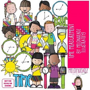 Time Measurement clip art, Math clip art, Science clip art COLORED Version