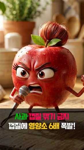 껍질째 먹는 사과가 진짜 사과라고? 🤯 #음식상식 #요리상식 #쇼츠 #shorts #푸드랩 #foodrap