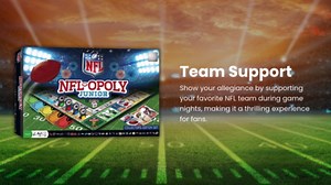 Masterpieces NFL-Opoly Junior Board Game - Collector's Edition Set for Ages 6+ - Officially Licensed NFL Opoly Jr Board Game
