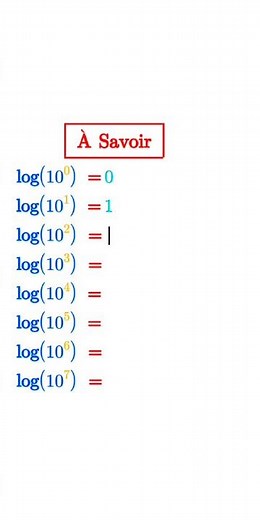 ASTUCES MATHS FACILE | fonction logarithme décimal #matherve #mathematique