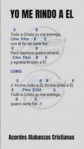 "YO ME RINDO A ÉL" 🎸 #acordesalabanzascristianas #music #tutorial #guitar