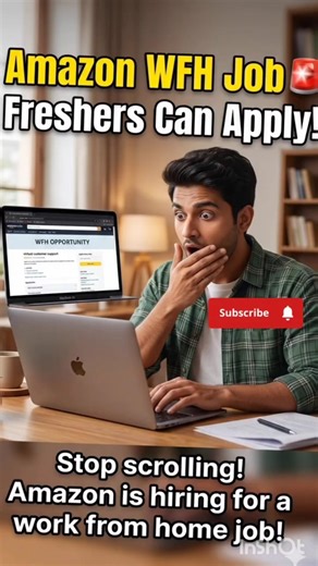 Amazon Hiring Now 🚨WFH Job + Freshers Eligible #workfromhomejobs #remotejobsindia #jobsforfreshers