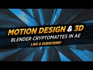 Blender to AfterEffects EXR Workflow Using Cryptomatte Passes