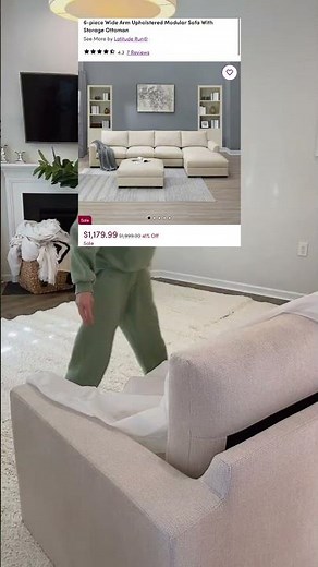 Wayfair Deals! This 6 piece upholstered wide arm modular sofa with storage ottomans is a must have!