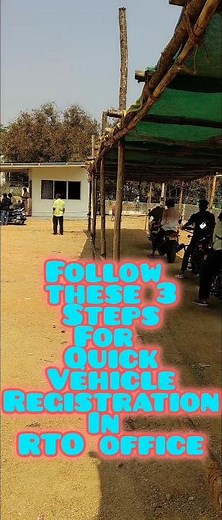 3 steps for vehicle registration in RTO office without agent #rto #rtooffice #vehicleregistration