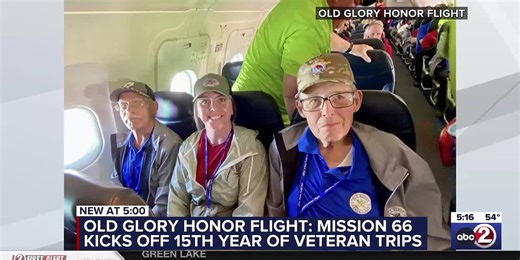 Old Glory Honor Flight veterans welcomed home at Appleton International Airport